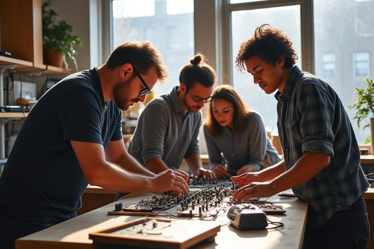 The Ironclad Gadgets team collaborating on a new product review